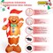 5 Feet Christmas Inflatable Gingerbread Man Yard Decoration Giant Build-in Lighted Inflatable Christmas Gingerbread Man Garden Lawn Yard Decor with Built in Fan and Anchor Ropes…